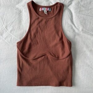 Urban Outfitters Brown Ribbed Women's Tank Top